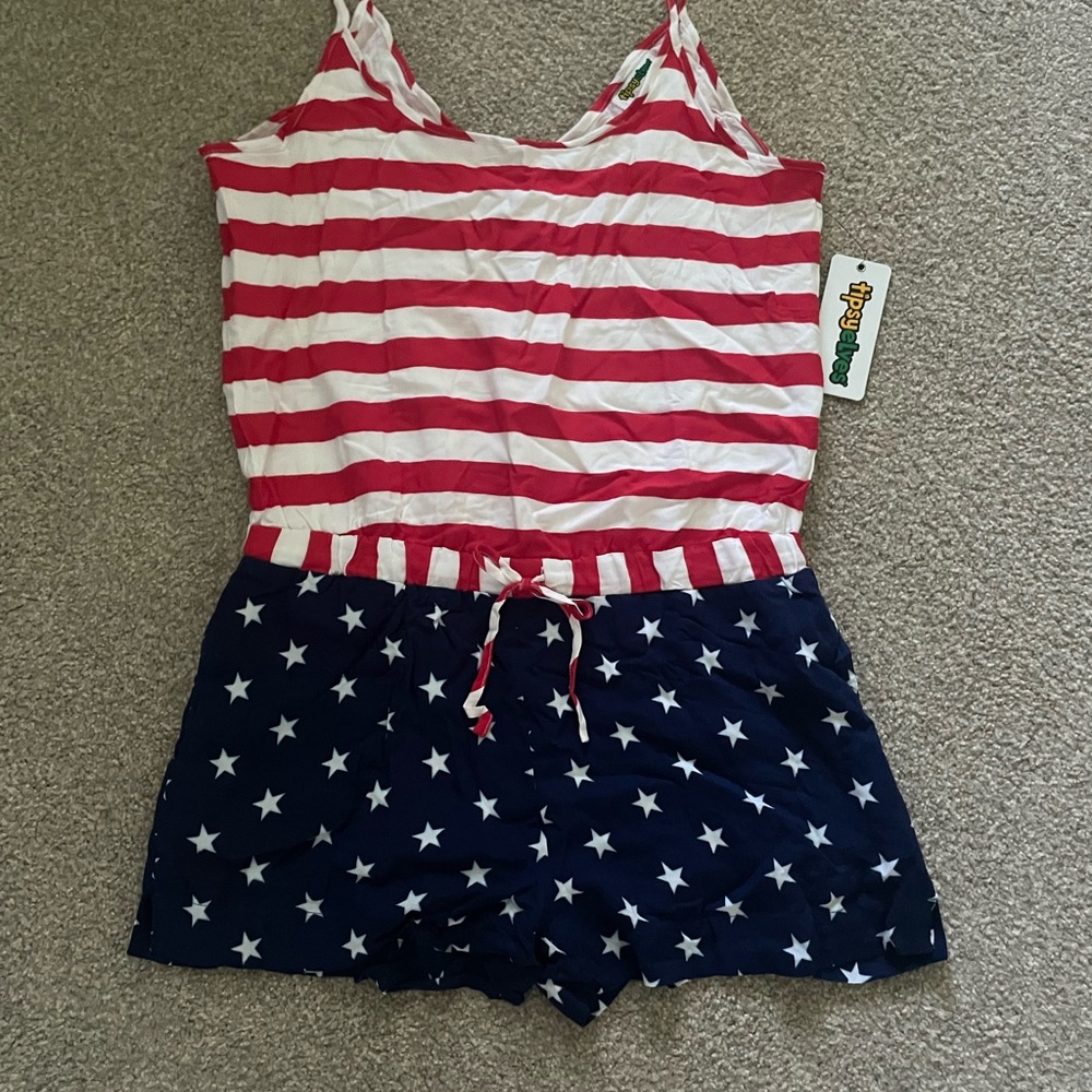 Tipsy Elves American Flag Romper